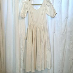 Vintage Laura Ashley White Dress in Mint Condition